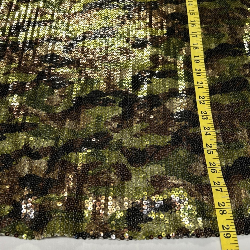 Lane Bryant Camo Sequin Tank Top Plus Size 22/24W Green Baddie Glam Statement - Picture 6 of 7